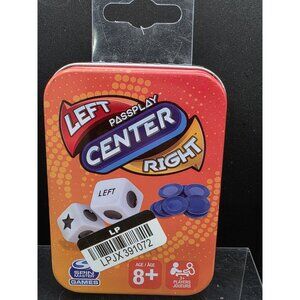 Left Center Right Dice Game In Tin  Family Party Game For Ages 8+ And 3+ Players